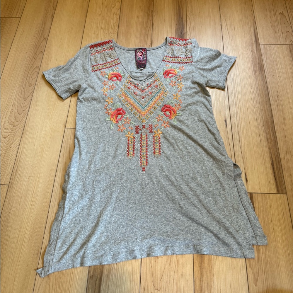 Johnny Was Embroidered Tee